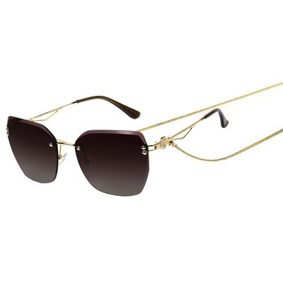 Óculos de Sol Feminino Chilli Hits 3 Léo Santana Sicurezza Dourado