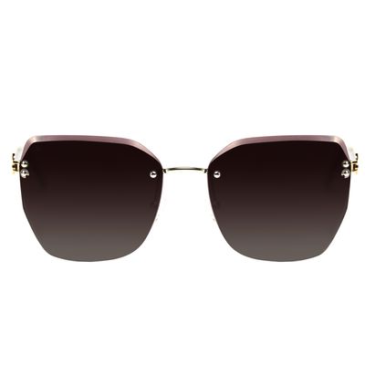 Óculos de Sol Feminino Chilli Hits 3 Léo Santana Sicurezza Dourado