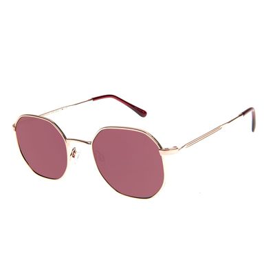 Óculos de Sol Unissex Chilli Beans Hexagonal Fashion Vermelho