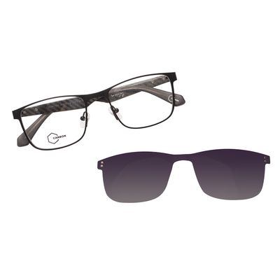 Armação Para Óculos de Grau Masculino Fibra de Carbono Multi Polarizado Preto