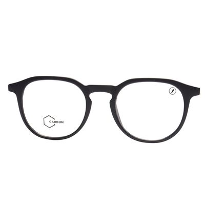 Armação Para Óculos de Grau Masculino Fibra de Carbono Redondo Azul