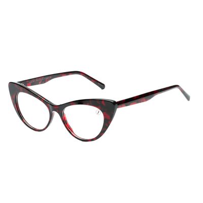 Armação Para Óculos de Grau Feminino Chilli Beans Gatinho Vermelho Mescla