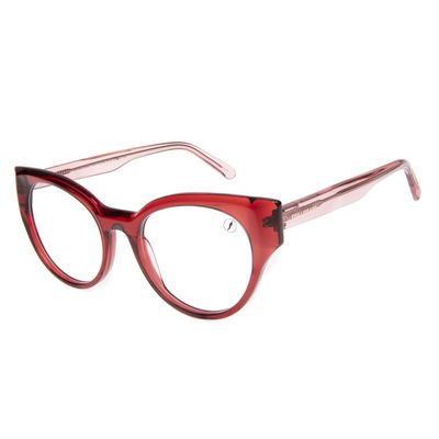 Armação Para Óculos de Grau Feminino Chilli Beans Redondo Vermelho AC