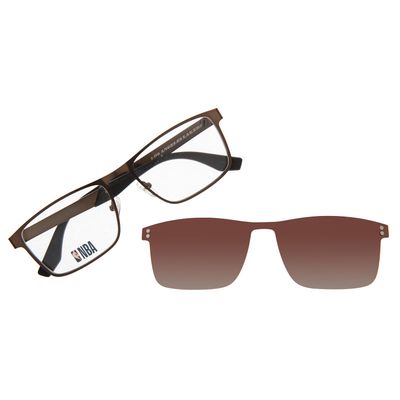 Armação Para Óculos de Grau Masculino NBA Los Angeles Lakers Multi Polarizado Marrom