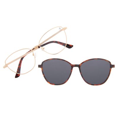 Armação Para Óculos de Grau Feminino Chilli Beans Multi Lentes Cat Dourado