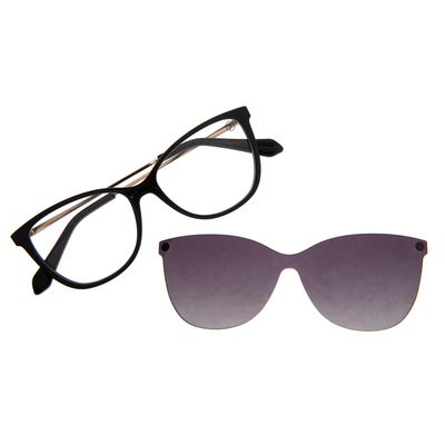 Armação Para Óculos de Grau Feminino Chilli Beans Multi Cat Degradê Preto