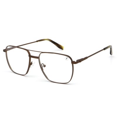 Armação Para Óculos de Grau  Feminino Chilli Beans Quadrado Metal Marrom