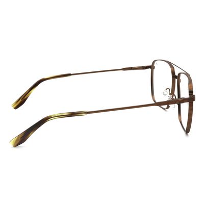 Armação Para Óculos de Grau  Feminino Chilli Beans Quadrado Metal Marrom