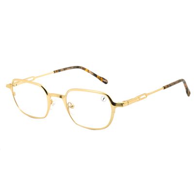 Armação Para Óculos de Grau  Feminino Chilli Beans Quadrado Dourado