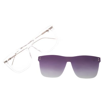 Armação Para Óculos de Grau Masculino Chilli Beans Multi Degradê Transparente Polarizado