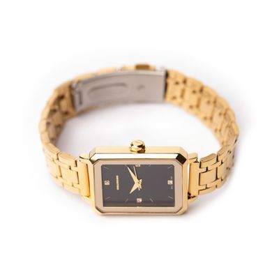 Relógio Analógico Feminino Chilli Beans Metal Quadrado Dourado