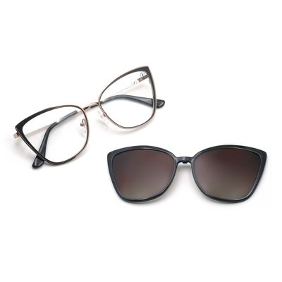 Armação Para Óculos de Grau Feminino Chilli Beans Cat Multi Polarizado Degradê Marrom