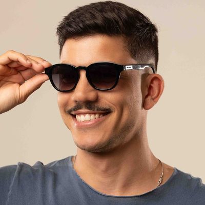 Óculos de Sol Masculino Ludmilla Redondo Preto