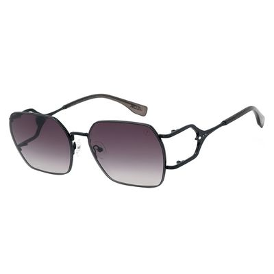 Óculos de Sol Feminino Alok Space Rave Quadrado Degradê Preto