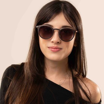 Óculos de Sol Feminino Alok Space Rave Polarizado Redondo Degradê Rosé