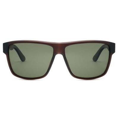 Óculos de Sol Masculino Bambu e Madeira Quadrado Polarizado Marrom