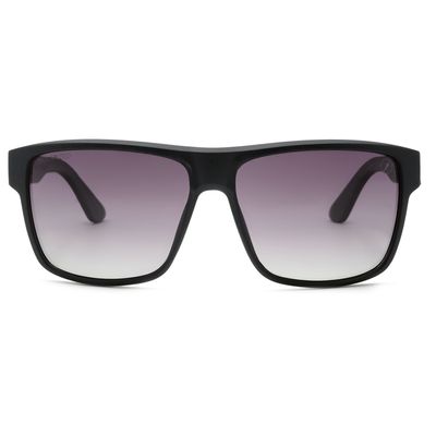 Óculos de Sol Masculino Bambu e Madeira Quadrado Polarizado Degradê Preto