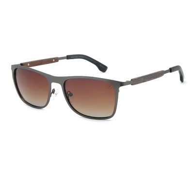 Óculos de Sol Masculino Bambu e Madeira Polarizado Degradê Ônix