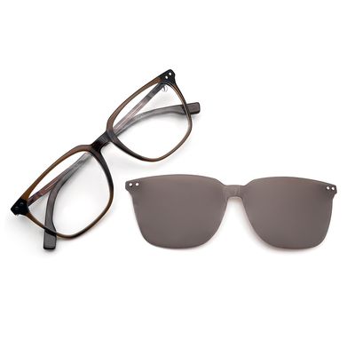 Armação Para Óculos de Grau Masculino Chilli Beans Multi Quadrado Polarizado Marrom