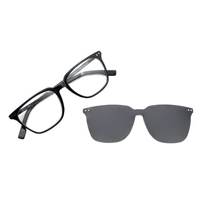 Armação Para Óculos de Grau Masculino Chilli Beans Multi Quadrado Polarizado Degradê Preto