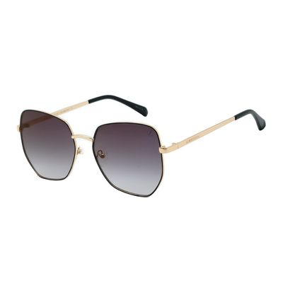 Óculos de Sol Feminino Chilli Beans Hexagonal Fashion Degradê Dourado