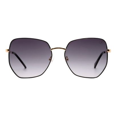 Óculos de Sol Feminino Chilli Beans Hexagonal Fashion Degradê Dourado