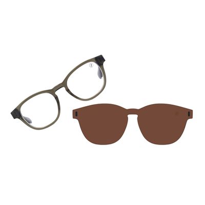 Armação Para Óculos de Grau Masculino Acetato Italiano Multi Polarizado Verde