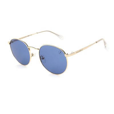 Óculos de Sol Infantil Unissex Chilli Beans Redondo Azul Dourado