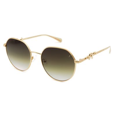 Óculos de Sol Feminino Risqué Redondo Degradê Verde