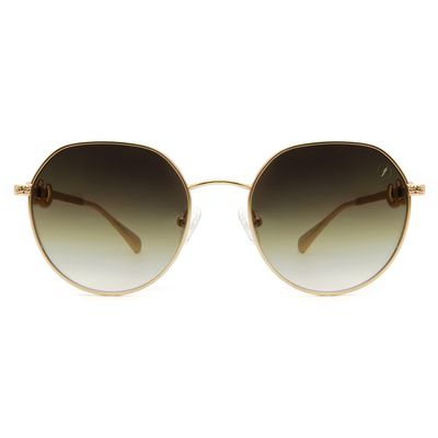 Óculos de Sol Feminino Risqué Redondo Degradê Verde