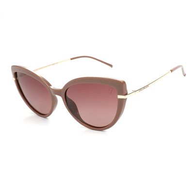 Óculos de Sol Feminino Chilli Beans Polarizado Gatinho Bege