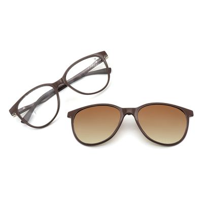 Armação Para Óculos de Grau Feminino Chilli Beans Multi Polarizado Degradê Marrom
