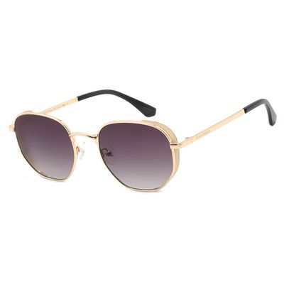 Óculos de Sol Unissex Chilli Beans Redondo Degradê Dourado