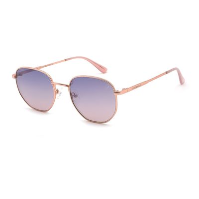 Óculos de Sol Feminino Chilli Beans Banhado a Ouro 18k Redondo Lilás