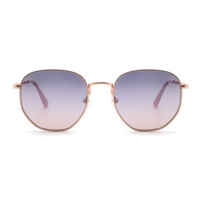 Óculos de Sol Feminino Chilli Beans Banhado a Ouro 18k Redondo Lilás