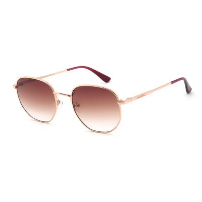 Óculos de Sol Feminino Chilli Beans Banhado a Ouro 18k Redondo Degradê Rosé