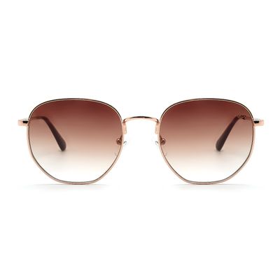 Óculos de Sol Feminino Chilli Beans Banhado a Ouro 18k Redondo Degradê Rosé