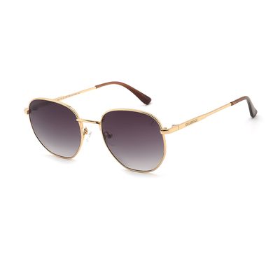 Óculos de Sol Feminino Chilli Beans Banhado a Ouro 18k Redondo Degradê Dourado
