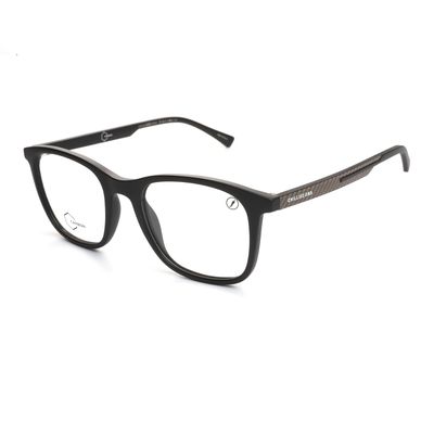 Armação Para Óculos de Grau Masculino Fibra de Carbono Quadrado Preto