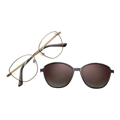 Armação Para Óculos de Grau Feminino Chilli Beans Multi Cat Degradê Marrom
