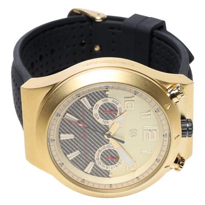 Relógio Analógico Masculino Multifunção Volkswagen GTI Dourado