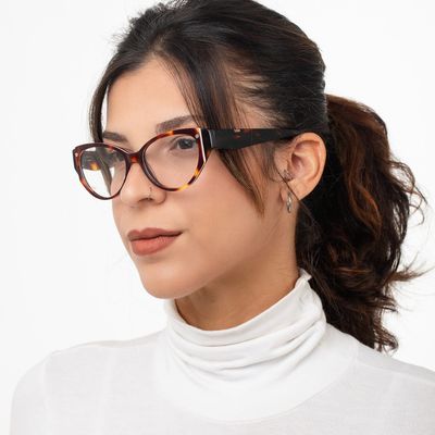 Armação Para Óculos de Grau Feminino  Marília Mendonça Quadrado Marrom