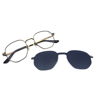 Armação Para Óculos De Grau Unissex Chilli Beans Hexagonal Multi Dourado