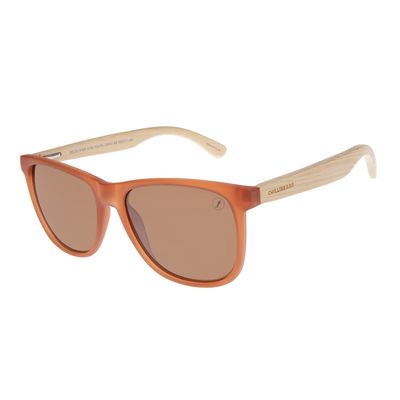 Óculos De Sol Masculino Chilli Beans Bossa Nova Bamboo Laranja