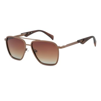 Óculos de Sol Masculino Nasa Redondo Polarizado Degradê Marrom