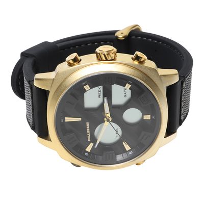 Relógio Analógico Digital Masculino Chilli Beans Esportivo Dourado