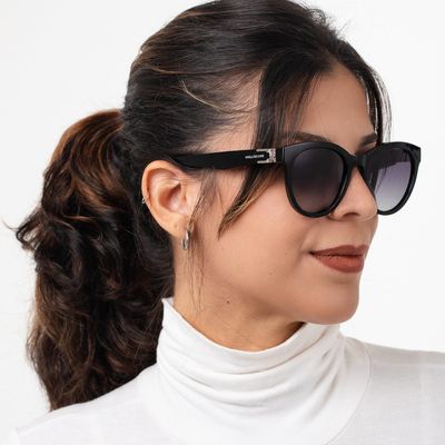 Óculos de Sol Feminino Marília Mendonça Redondo Degradê Marrom