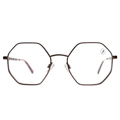 Armação Para Óculos de Grau Feminino Chilli Beans Hexagonal Marrom