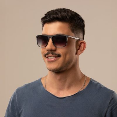 Óculos de Sol Masculino Chilli Beans Quadrado Degradê Preto