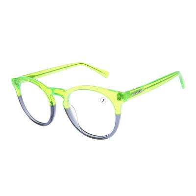 Armação Para Óculos de Grau Feminino Redondo Two Colors Verde